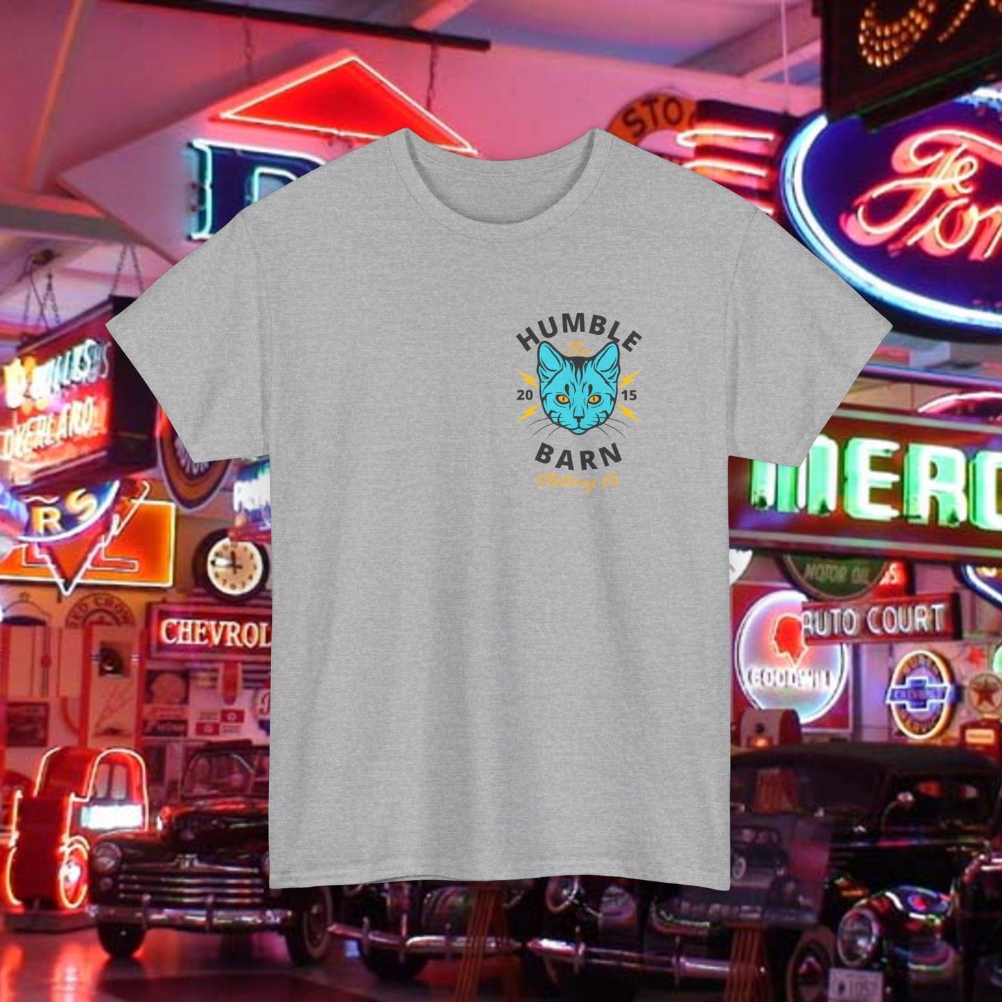 ELECTRIC BARN CAT T-SHIRT